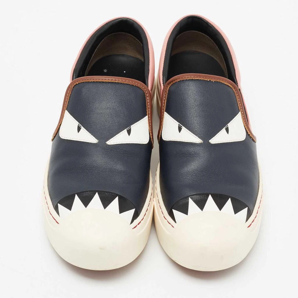 商品[二手商品] Fendi|Fendi Multicolor Leather Monster Slip On Sneakers Size 38,价格¥1220,第3张图片详细描述