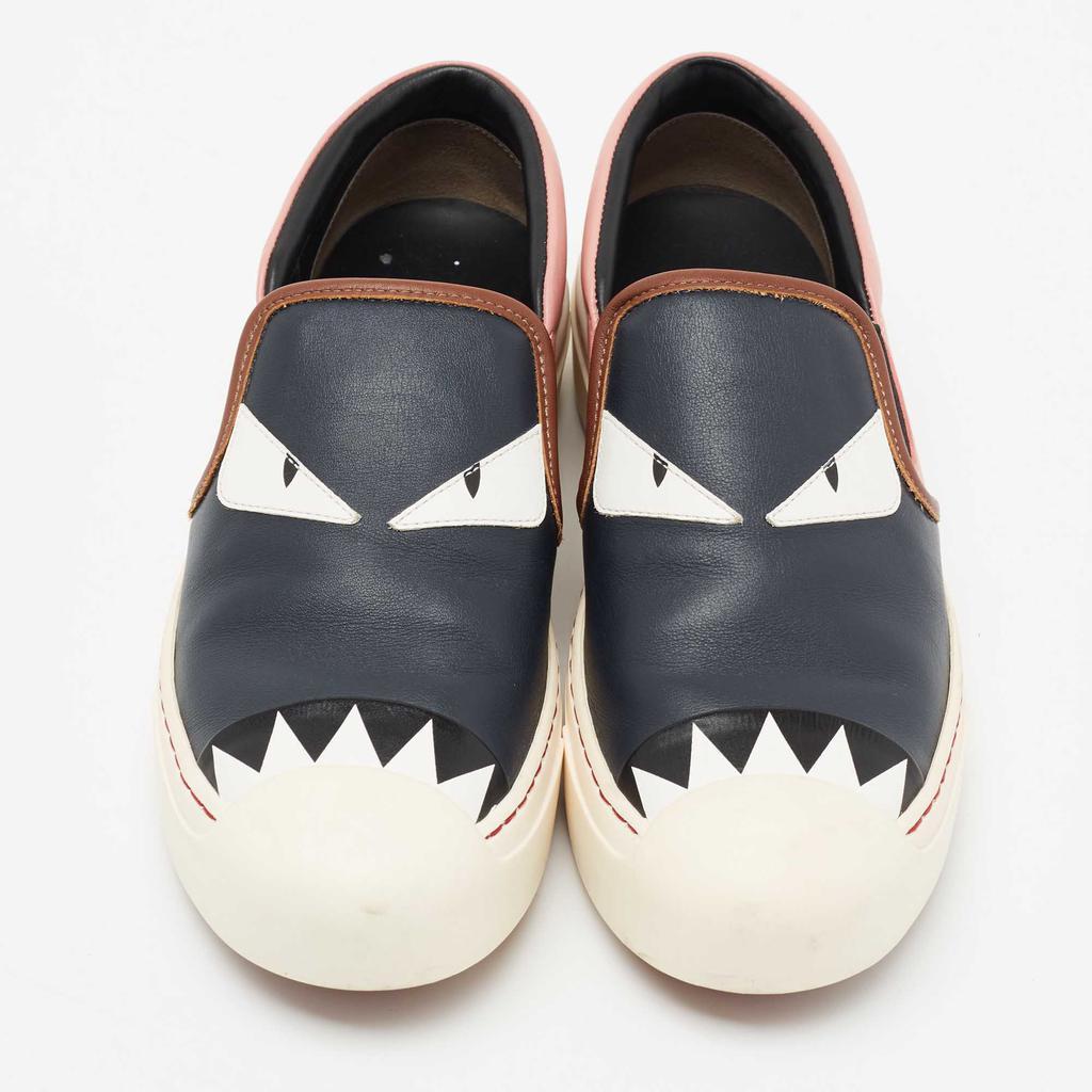 商品[二手商品] Fendi|Fendi Multicolor Leather Monster Slip On Sneakers Size 38,价格¥3422,第5张图片详细描述