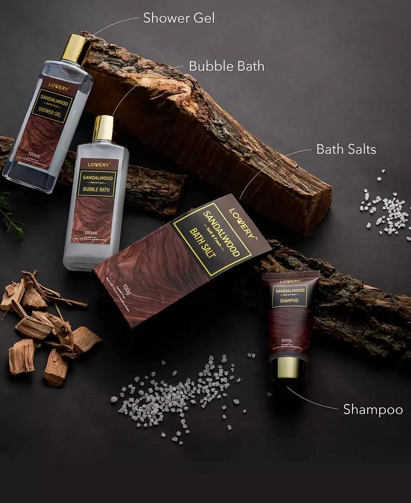 商品Lovery|Body Care Gift Set, Sandalwood Bath Gift Set, Grooming Self Care Kit, 14 Piece,价格¥445,第3张图片详细描述