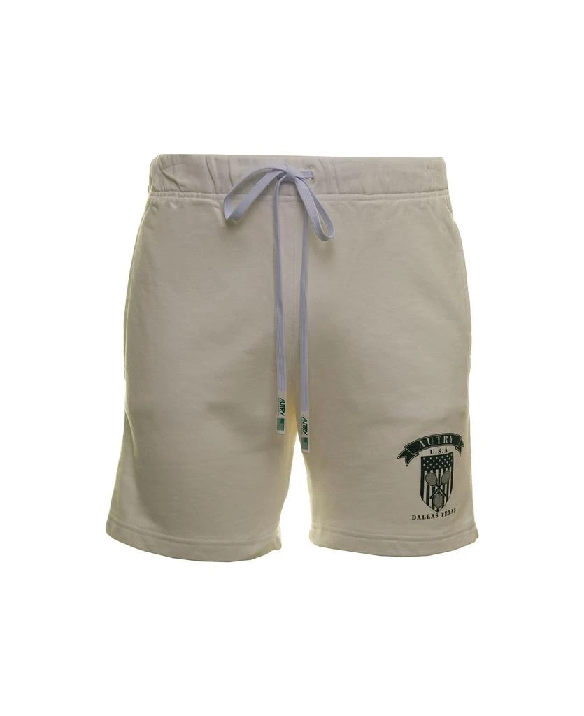 商品Autry|Man's White Jersey Shorts With Logo Print,价格¥651,第1张图片