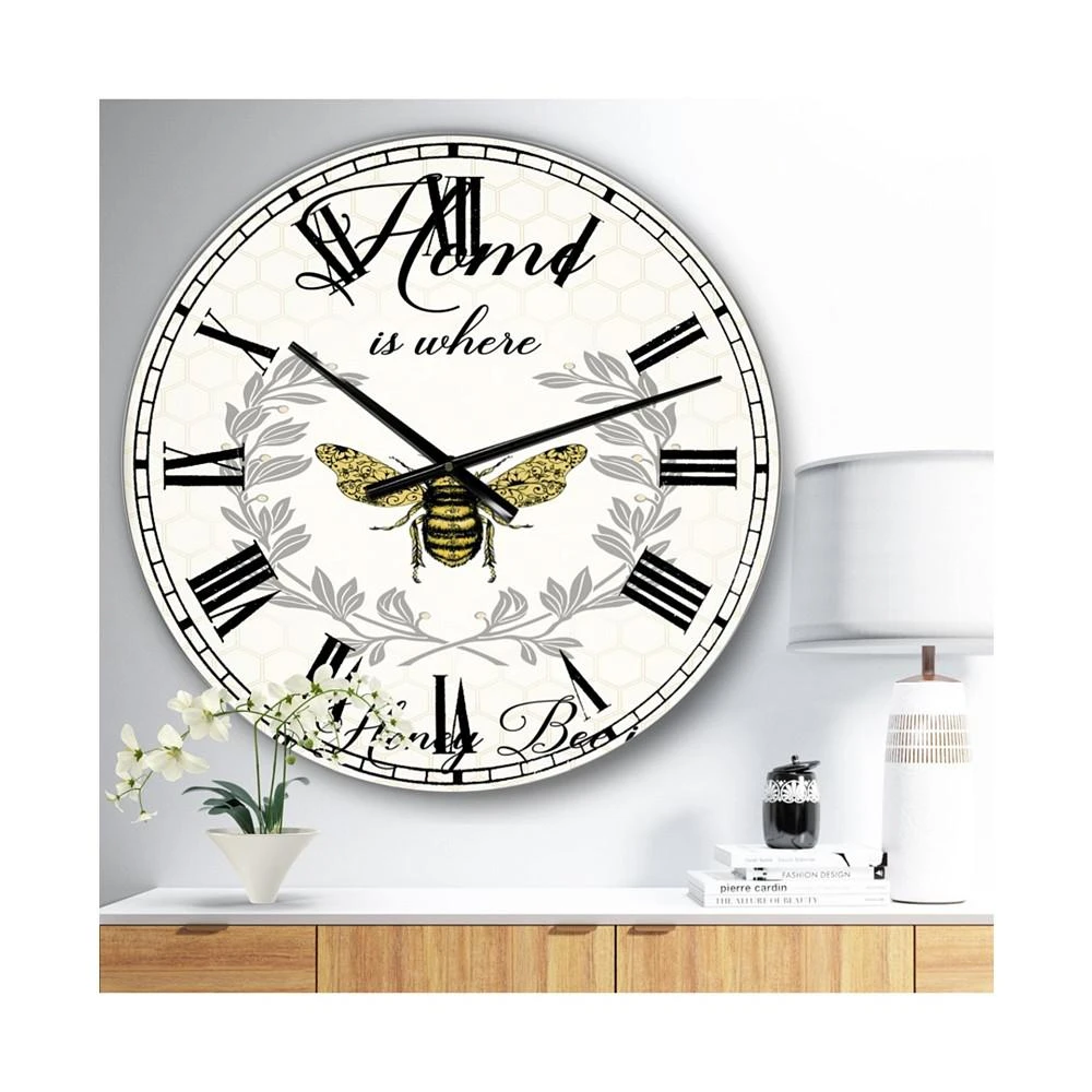 商品Designart|Honey Bee a Oversized Cottage Wall Clock - 36" x 28" x 1",价格¥2136,第2张图片详细描述