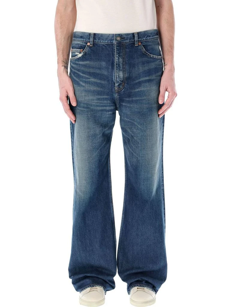 商品Yves Saint Laurent|Saint Laurent Whiskering-Effect Distressed Bootcut Jeans,价格¥2929,第1张图片