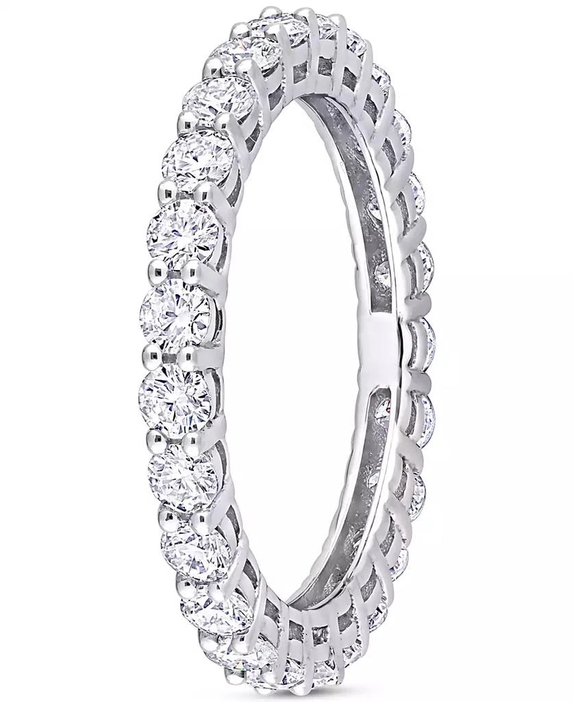 商品Macy's|Moissanite Polished Eternity Band (1-1/2 ct. t.w.) in 10k White Gold,价格¥4581,第5张图片详细描述