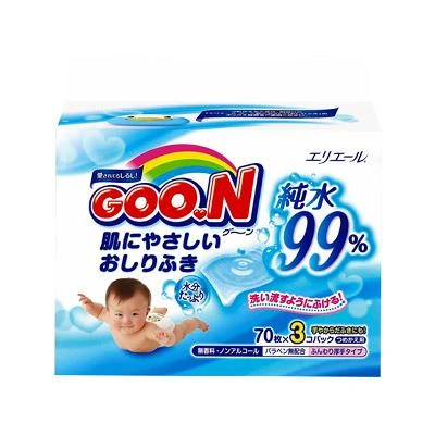 GOO.N大王 宝宝屁屁柔湿巾替换装 70片*3组 商品