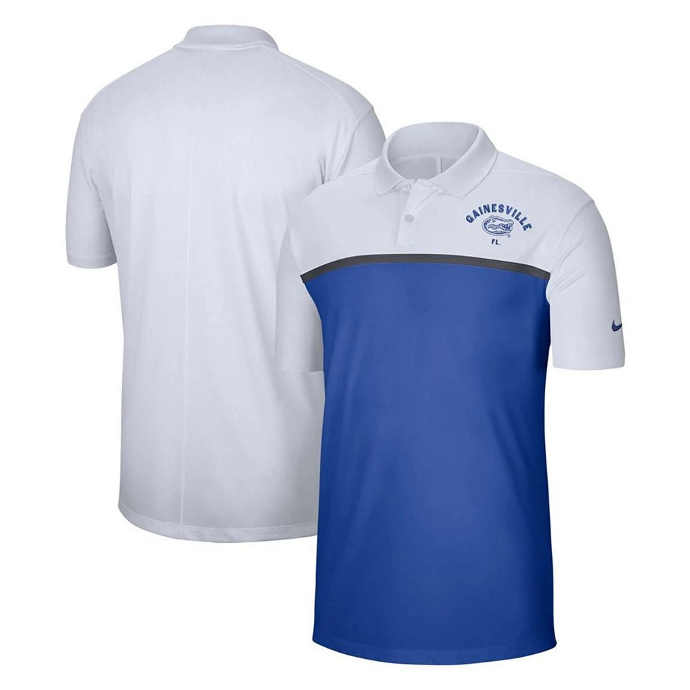 商品NIKE|Men's Big and Tall White-Royal Florida Gators Color Block Victory Performance Polo,价格¥458,第1张图片