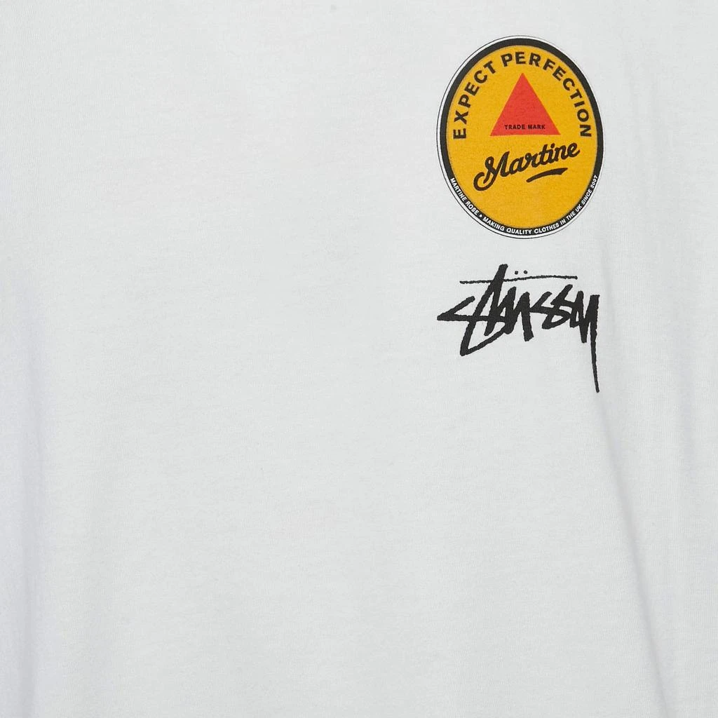 商品STUSSY|Stussy White Printed Crew Neck Martin Rose T-Shirt L,价格¥943,第3张图片详细描述