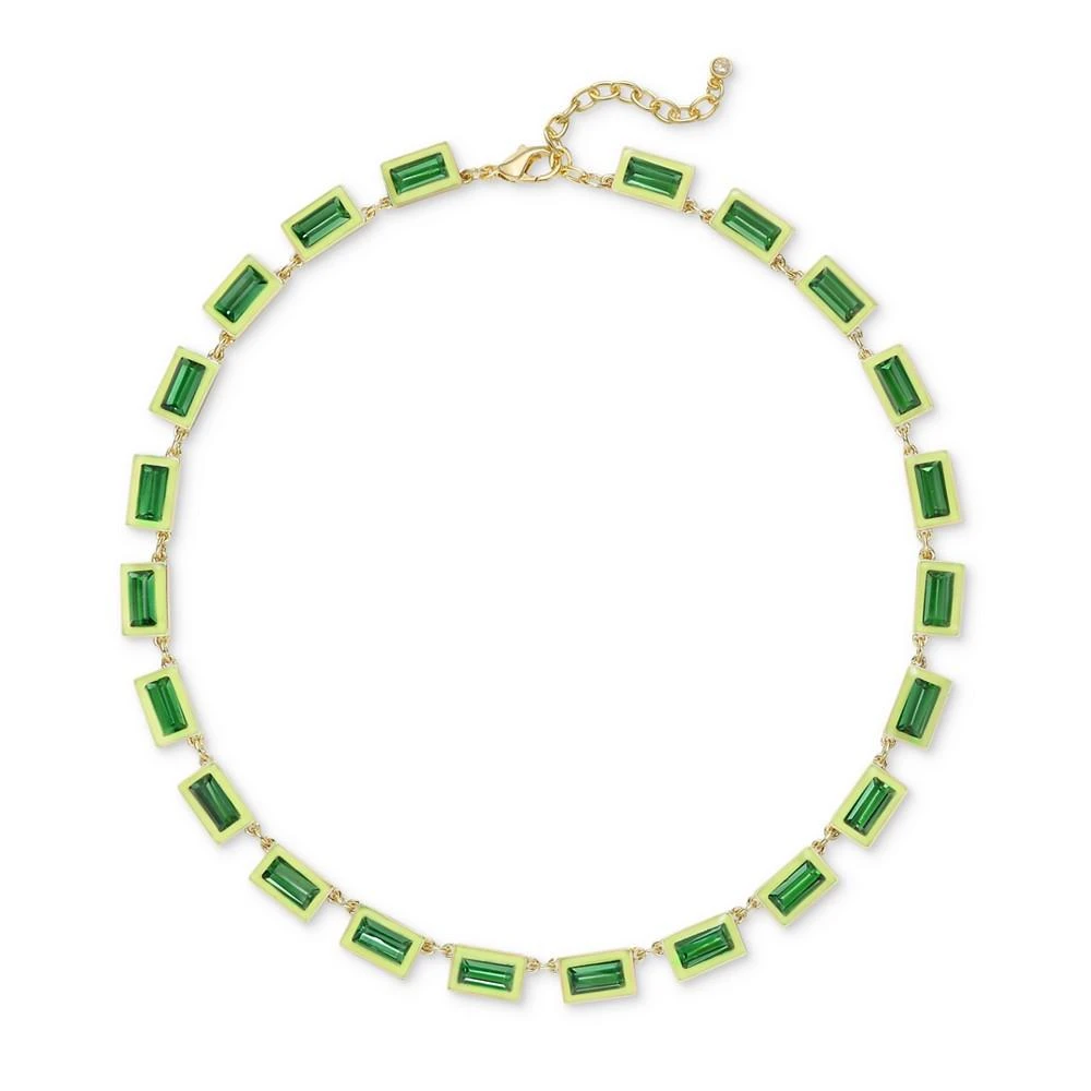 商品On 34th|Gold-Tone Enamel Stone Necklace, 17" + 2" extender, Created for Macy's,价格¥44,第1张图片