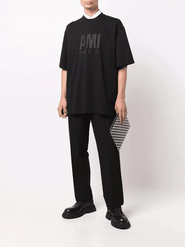 商品AMI|AMI PARIS tonal logo cotton T-shirt,价格¥551,第2张图片详细描述