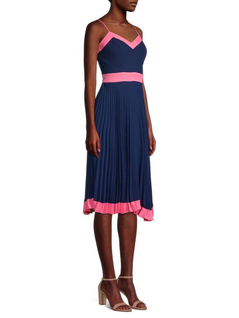 商品Milly|Jill Pleated Framed Dobby Georgette Dress,价格¥858,第5张图片详细描述