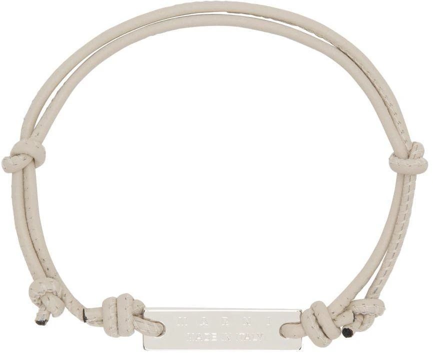 商品Marni|Off-White Leather Bracelet,价格¥1027,第2张图片详细描述