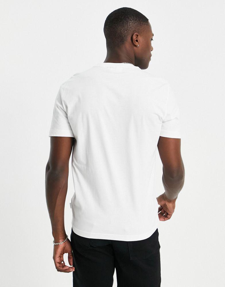 Calvin Klein raised striped logo t-shirt in white商品第2张图片规格展示