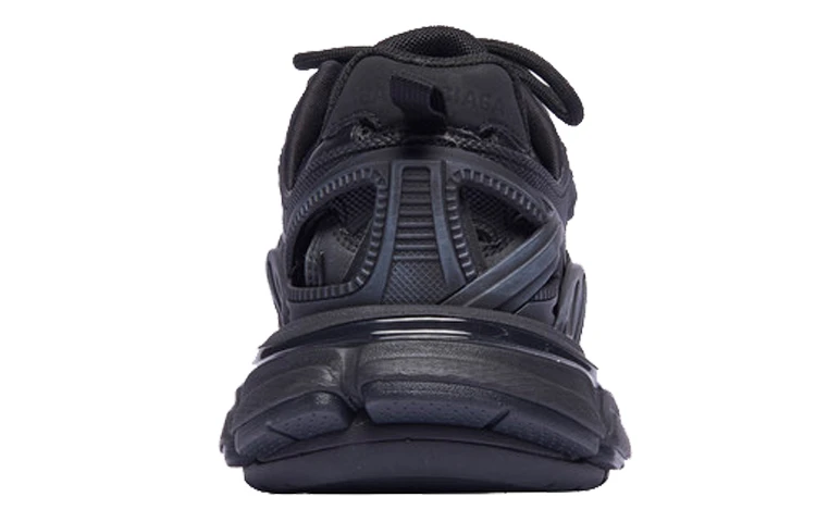 商品[国内直发] Balenciaga|巴黎世家 Track 2.0 皮革 做旧系带 防滑轻便 低帮 老爹鞋 女款 黑色,价格¥5764,第5张图片详细描述
