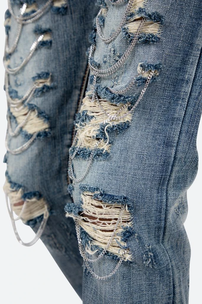 D436 Chain Straight Denim - Blue 商品