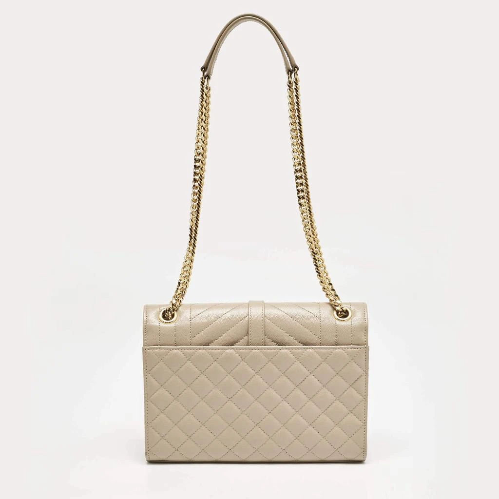 商品[二手商品] Yves Saint Laurent|Saint Laurent Beige Mix Matelassé Leather Medium Envelope Chain Bag,价格¥14229,第4张图片详细描述