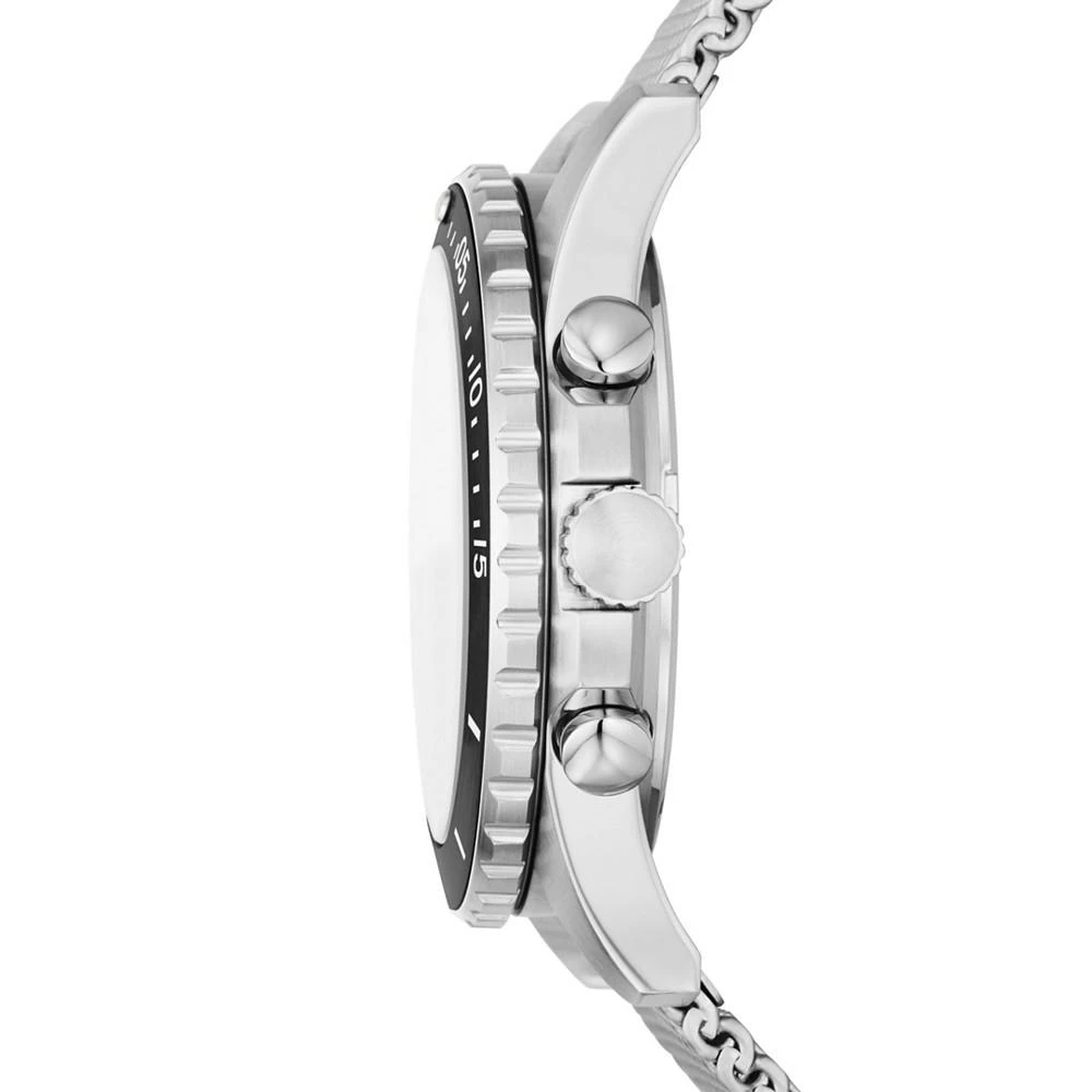 商品Fossil|Men's Fb-01 Chronograph, Silver-tone Stainless Steel Mesh Strap Watch,价格¥879,第3张图片详细描述