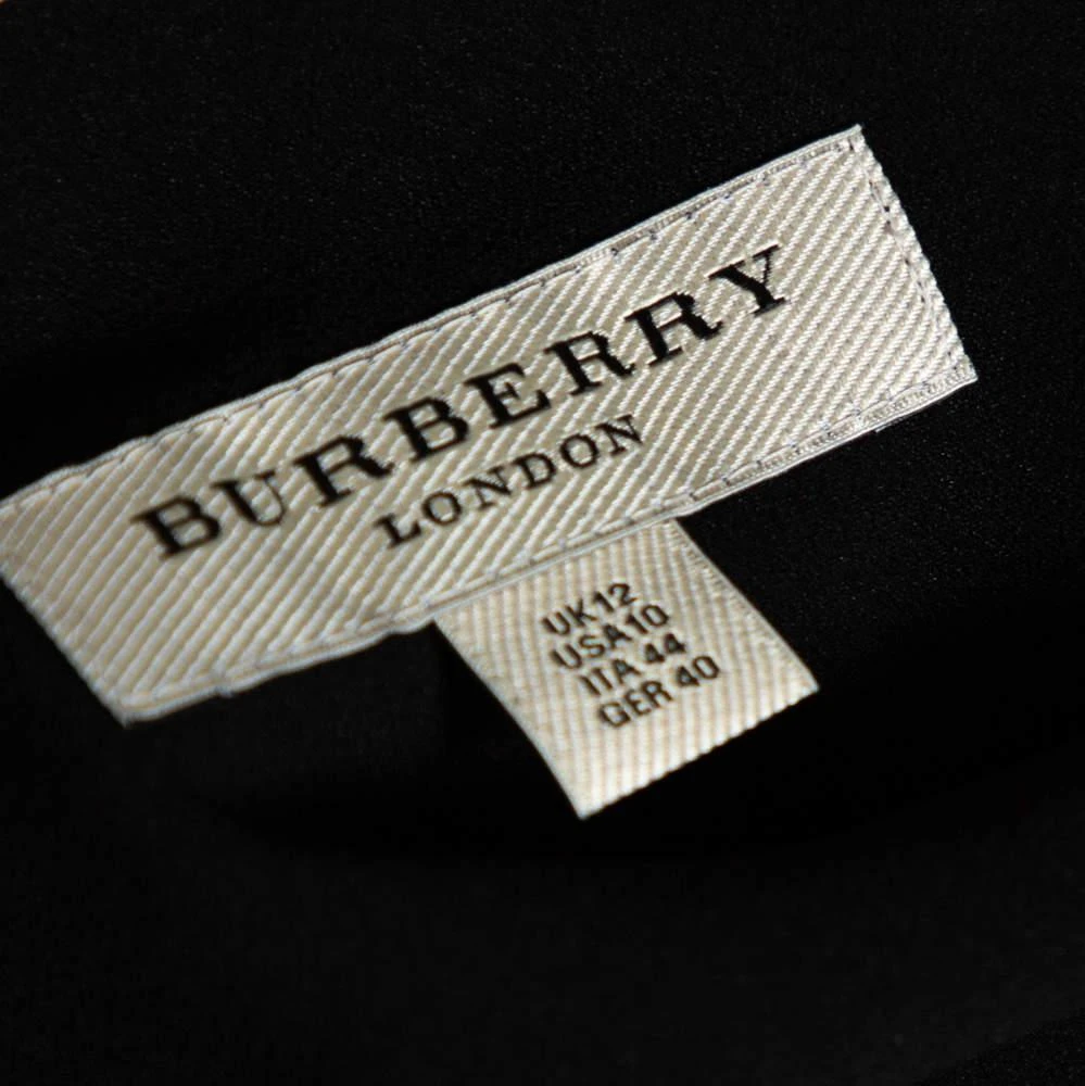 商品[二手商品] Burberry|Burberry Black Silk Gathered Detail Zip Front Top M,价格¥1045,第5张图片详细描述