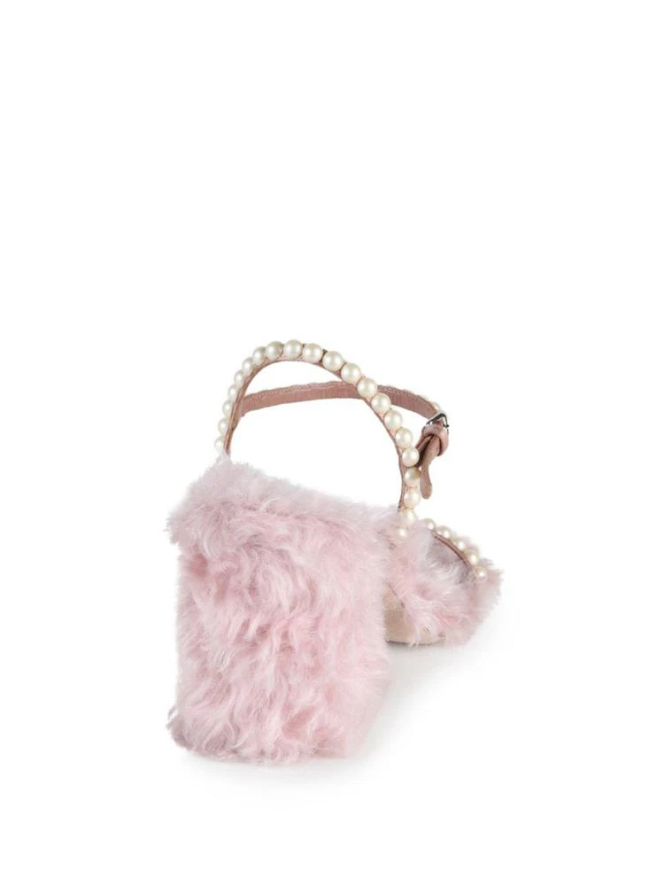 商品Miu Miu|Embellished Eco Shearling Ankle-Strap Sandals,价格¥5925,第2张图片详细描述