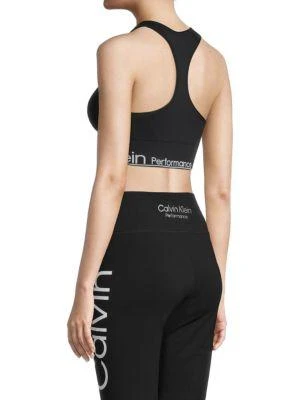 商品Calvin Klein|Stretch Logo-Adorned Sports Bra,价格¥204,第3张图片详细描述