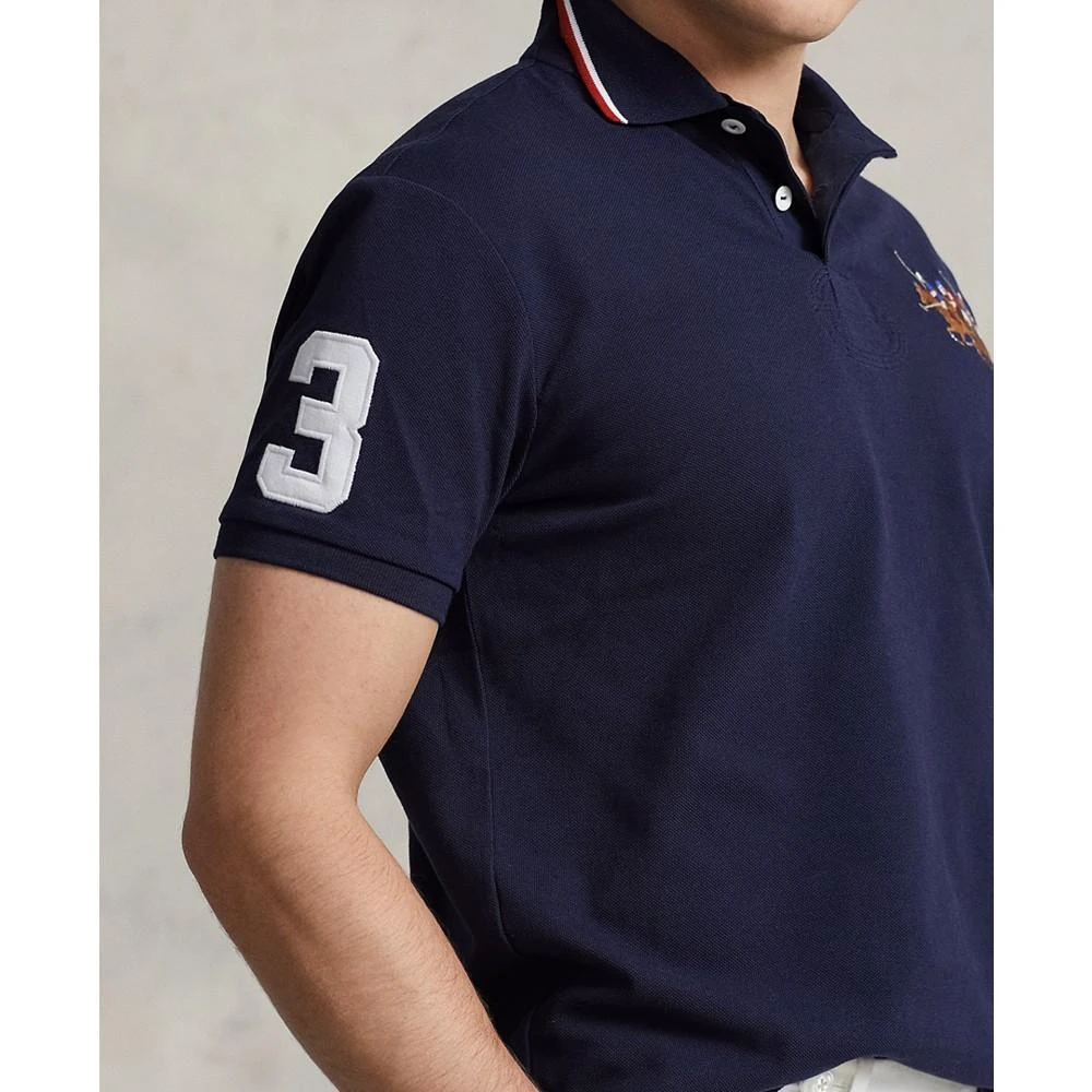 商品Ralph Lauren|Men's Custom Slim Fit Triple-Pony Polo Shirt,价格¥721,第3张图片详细描述