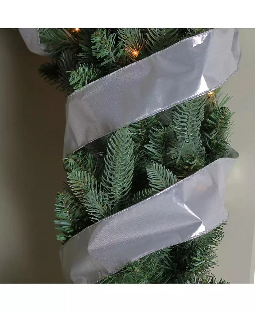 商品Northlight|Pack of 12 Solid Silver Wired Christmas Craft Ribbon Spools - 2.5" x 120 Yards Total,价格¥688,第2张图片详细描述
