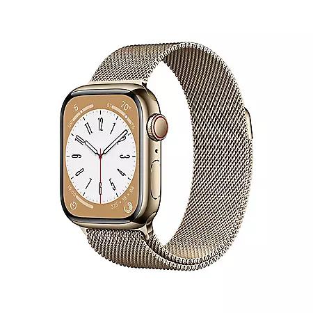 Apple Watch Series 8 GPS + Cellular 41mm Stainless Steel Case with Milanese Loop (Choose Color)商品第1张图片规格展示