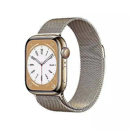 商品Apple|Apple Watch Series 8 GPS + Cellular 41mm Stainless Steel Case with Milanese Loop, Choose Color,价格¥5889,第1张图片