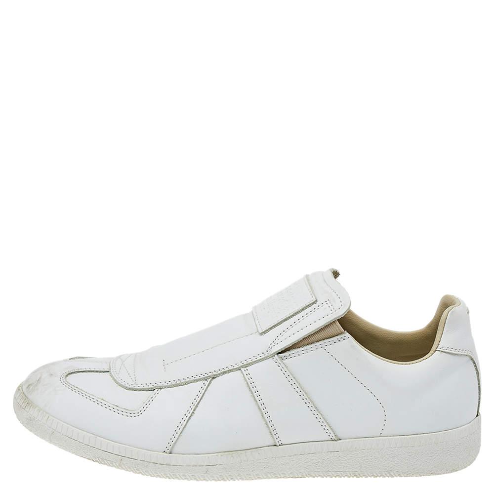 Maison Martin Margiela White Leather Slip on Sneakers Size 39商品第2张图片规格展示