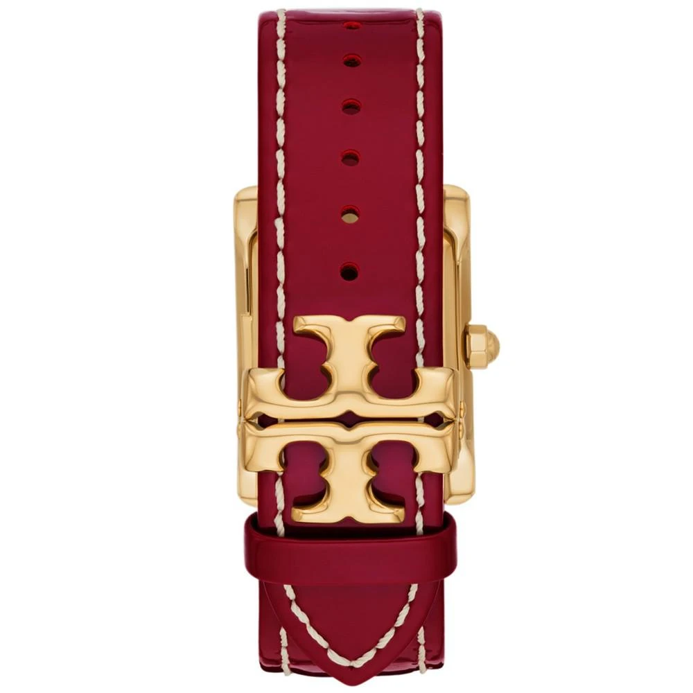 商品Tory Burch|Women's The Eleanor Red Leather Strap Watch 25mm,价格¥1573,第3张图片详细描述