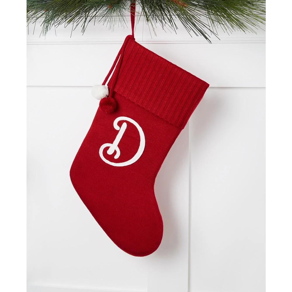 商品Macy's|Stocking Red Base White Letter Knitted Initial with Pom Pom, Created for Macy's,价格¥30,第4张图片详细描述