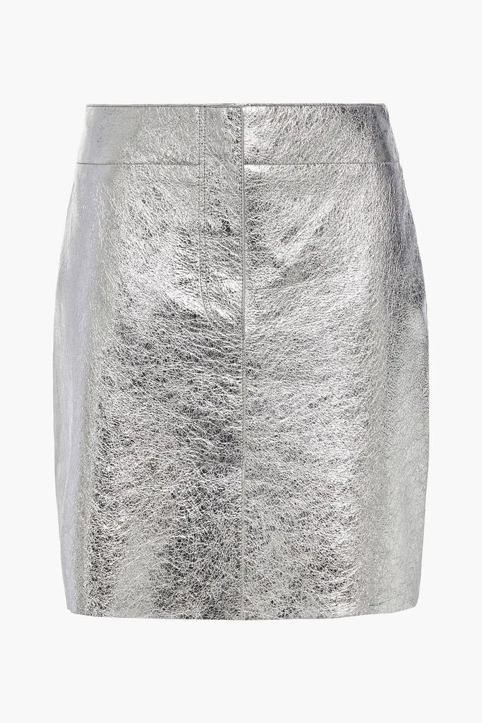 商品Sandro|Metallic cracked-leather mini skirt,价格¥1335,第1张图片