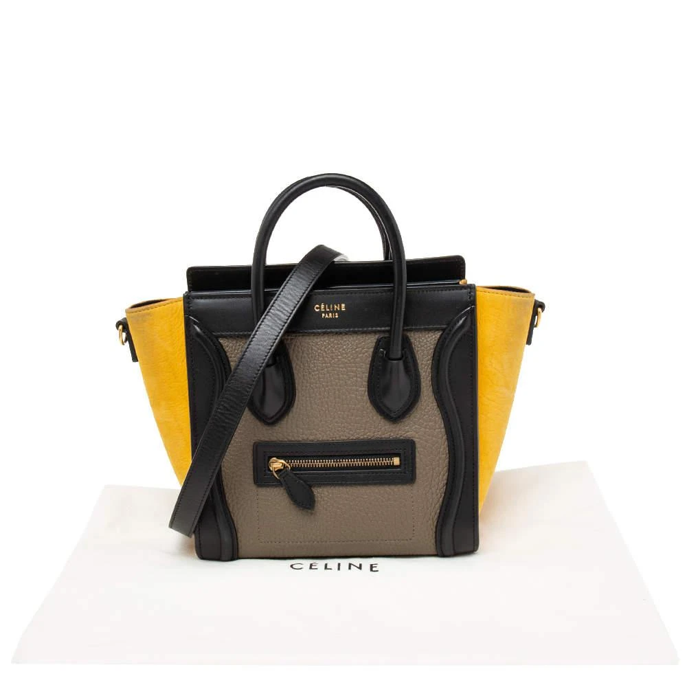 Céline Tri Colour Leather and Nubuck Nano Luggage Tote 商品