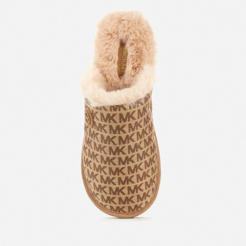 商品Michael Kors|MICHAEL MICHAEL KORS WOMEN'S JANIS MULE SLIPPERS - BEIGE MULTI,价格¥365,第3张图片详细描述