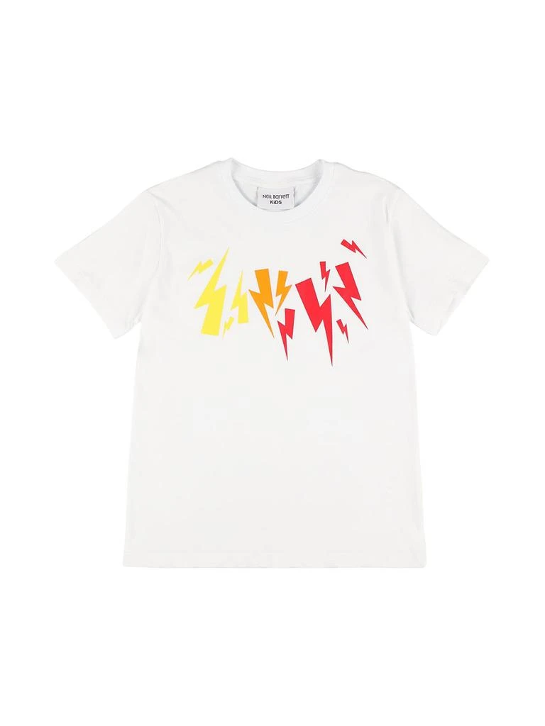 商品Neil Barrett|Thunder Print Cotton Jersey T-shirt,价格¥351,第1张图片