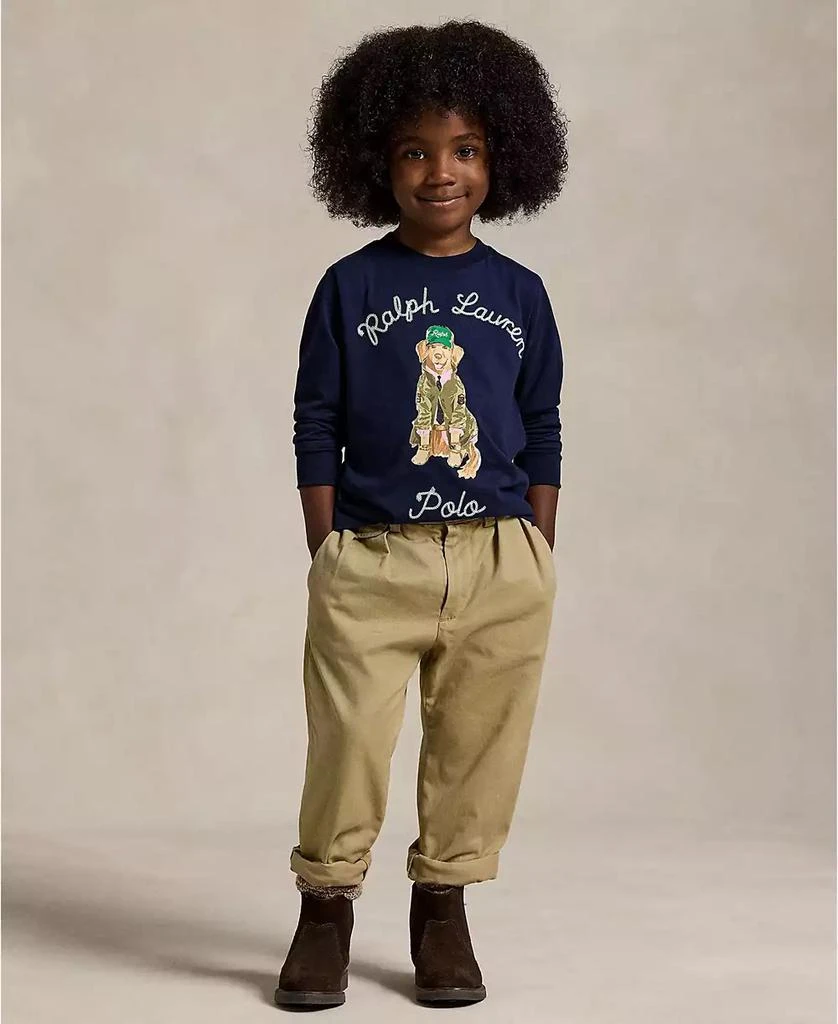 商品Ralph Lauren|Kid's Dog-Print Cotton Long-Sleeve T-shirt,价格¥281,第2张图片详细描述