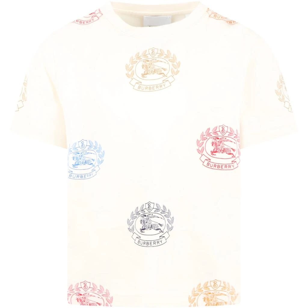 商品Burberry|Burberry Beige T-shirt For Boy With Logo,价格¥1868,第1张图片