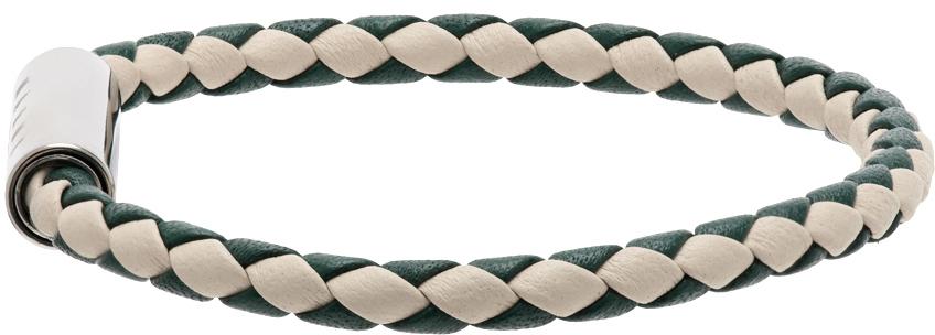 White & Green Braided Bracelet商品第3张图片规格展示