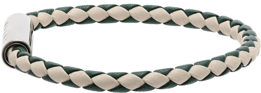 商品Marni|White & Green Braided Bracelet,价格¥538,第3张图片详细描述