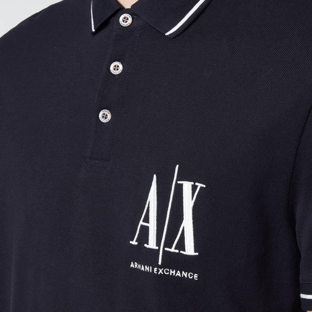 商品Armani Exchange|Armani Exchange Men's Ax Logo Polo Shirt - Navy,价格¥361,第6张图片详细描述