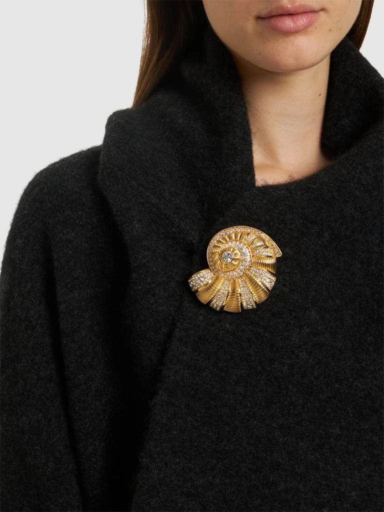 商品Balmain|Snail Brooch W/ Crystals,价格¥4060,第1张图片详细描述