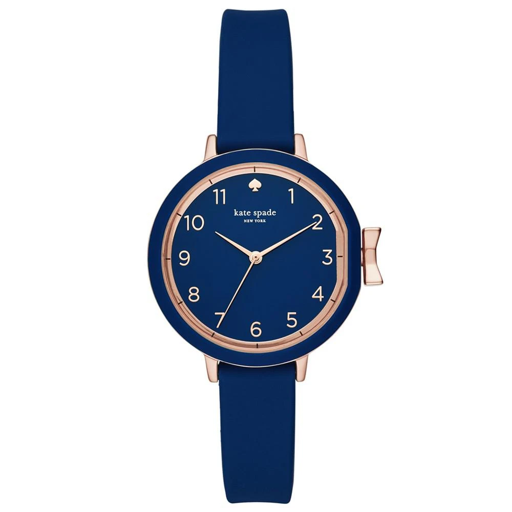 商品Kate Spade|Women's Park Row Navy Silicone Strap Watch 34mm,价格¥643,第1张图片