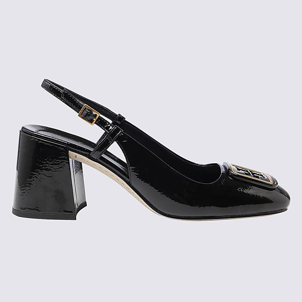 商品Tory Burch|BLACK LEATHER GEORGIA PUMPS,价格¥2308,第1张图片