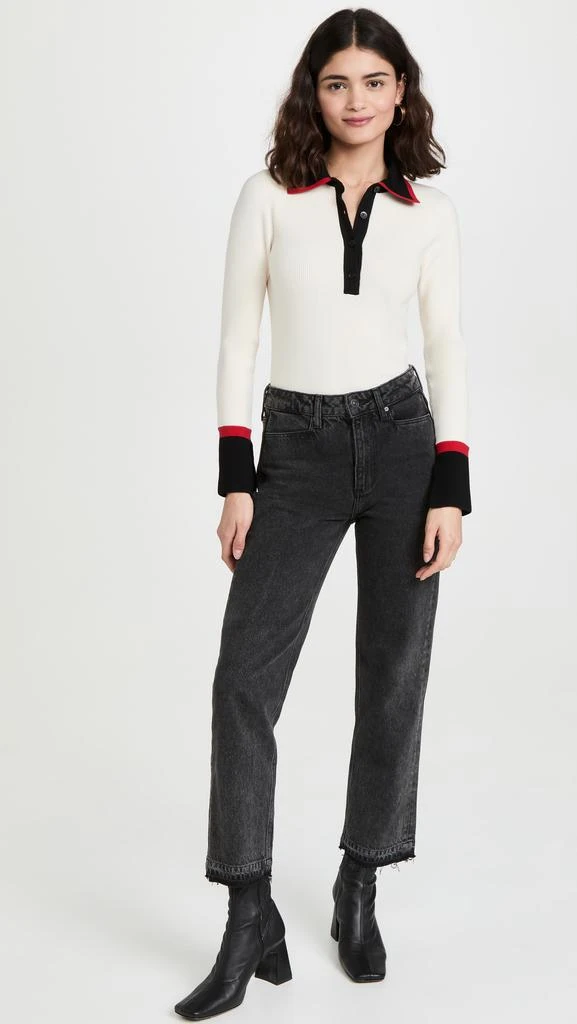 商品Alice + Olivia|alice + olivia Pia 罗纹针织马球衫,价格¥903,第5张图片详细描述