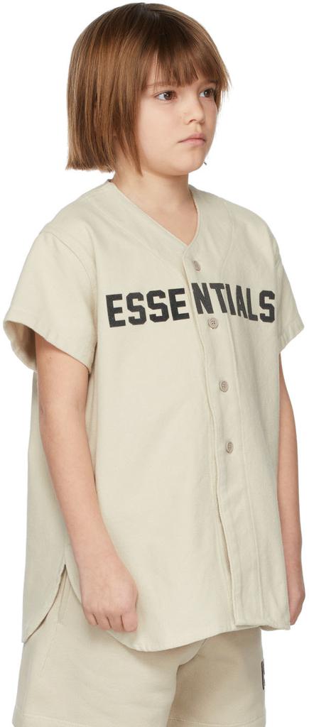 Kids Beige Cotton Baseball T-Shirt商品第3张图片规格展示