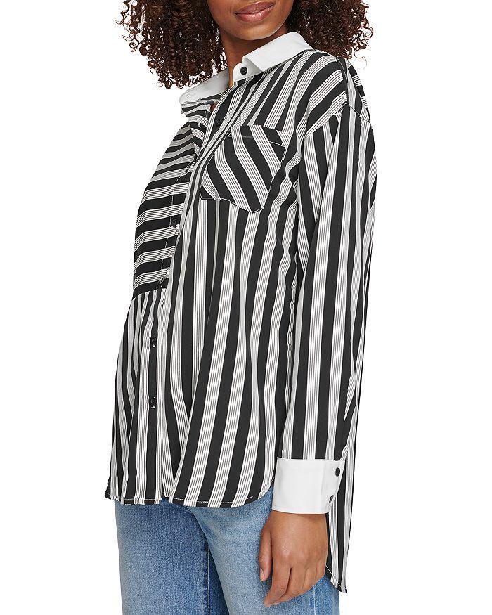 商品Karl Lagerfeld Paris|Oversized Stripe Shirt,价格¥522,第4张图片详细描述