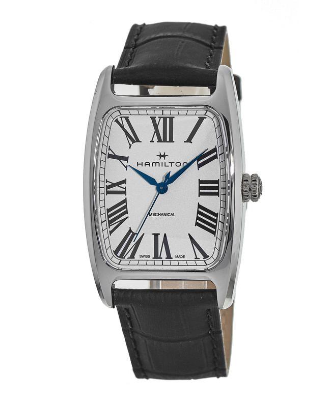 Hamilton Boulton Mechanical White Dial Black Leather Strap Men's Watch H13519711商品第1张图片规格展示