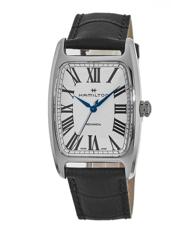 商品Hamilton|Hamilton Boulton Mechanical White Dial Black Leather Strap Men's Watch H13519711,价格¥5402,第1张图片