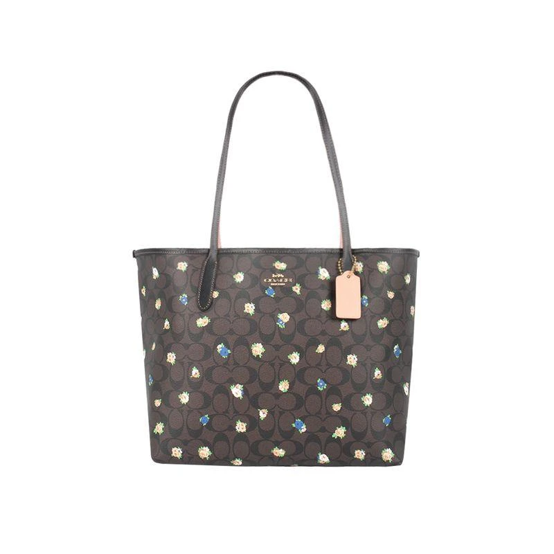商品Coach|美国直邮COACH蔻驰女士手提包深棕色印花托特包C7274IMOSN,价格¥2144,第1张图片