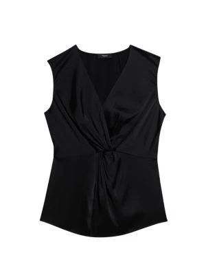 商品Theory|Twist Satin Blouse,价格¥404,第5张图片详细描述