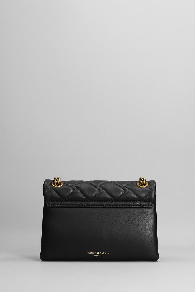Kurt Geiger Mini Kensington X Shoulder Bag In Black Leather商品第3张图片规格展示