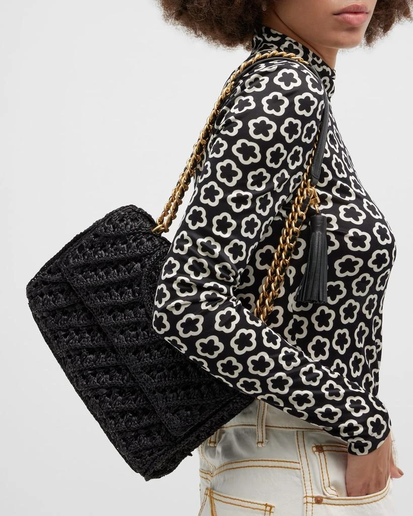 商品Tory Burch|Fleming Convertible Logo Straw Shoulder Bag,价格¥2640,第4张图片详细描述
